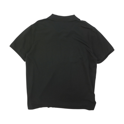 Black Solid Short Sleeve Polo