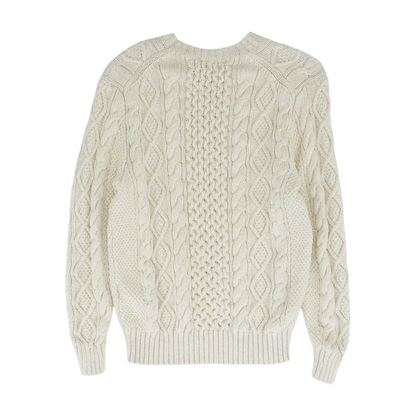 Beige Solid Pullover Sweater