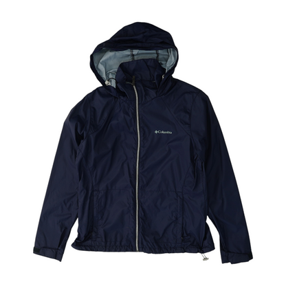Navy Solid Rain Jacket