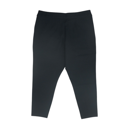 Black Solid Chino Capris