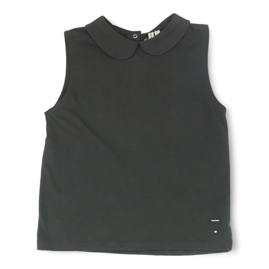 Black Solid Sleeveless Blouse