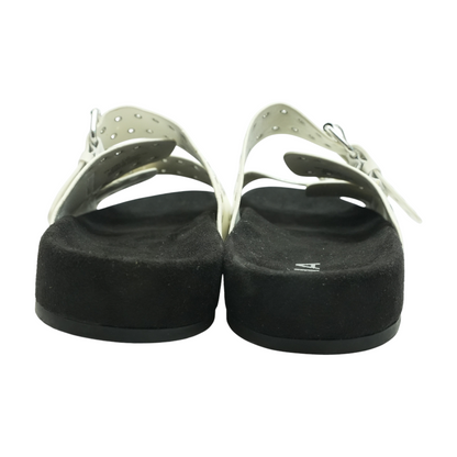 White Flat Sandals