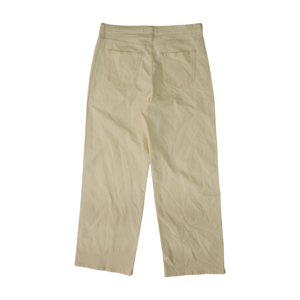 Ivory Wide Leg Jeans