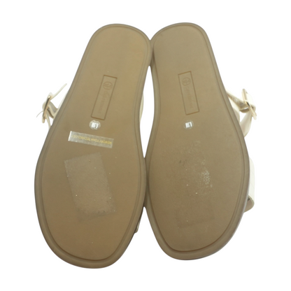 Cream Flat Sandals