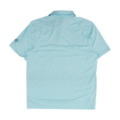 Blue Solid Short Sleeve Polo