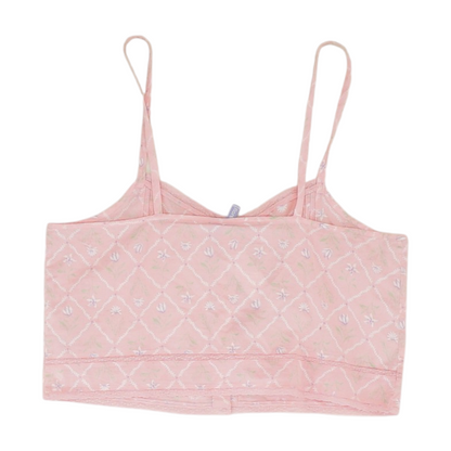 Pink Floral Pajama Top