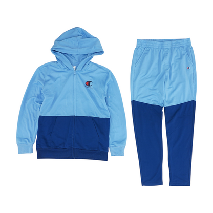 Blue Color Block Long Sleeve Set