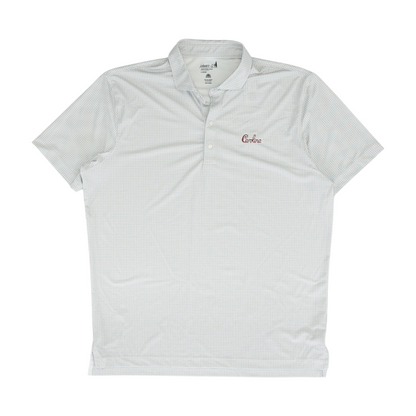 White Print Short Sleeve Polo