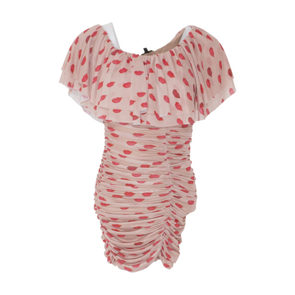 Tan Graphic Mini Dress