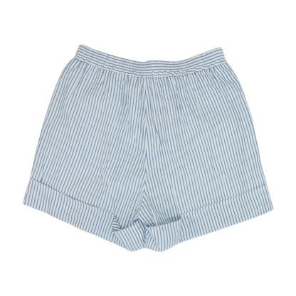 White Solid Knit Shorts