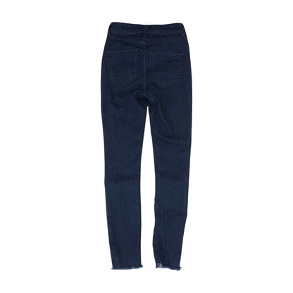 Blue Solid High Rise Jeans