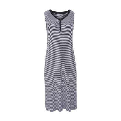 Black Petite Striped Midi Dress