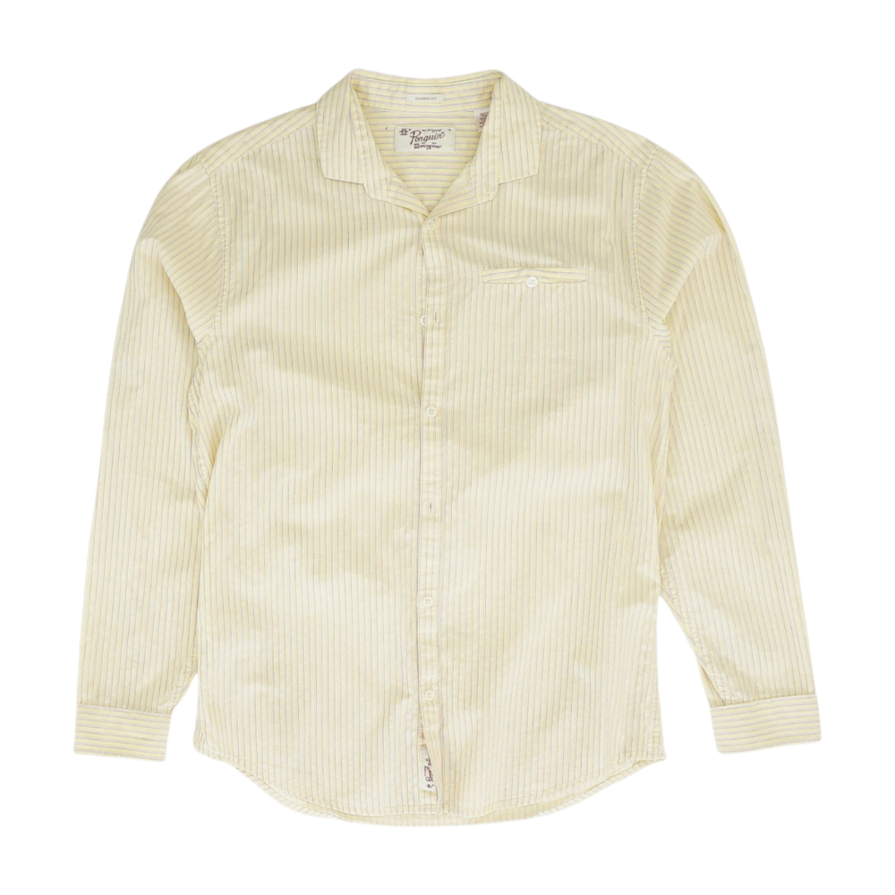 Yellow Striped Long Sleeve Button Down