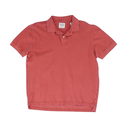 Red Solid Short Sleeve Polo