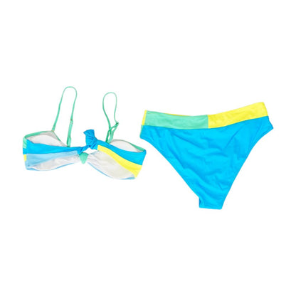Blue Color Block Two-Piece
