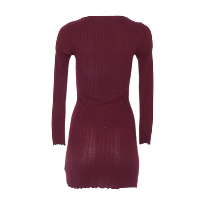 Burgundy Mini Dress