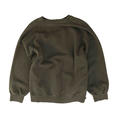 Gray Solid Sweatshirt Pullover