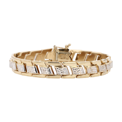 14K Two-Tone Gold Chain Bracelet