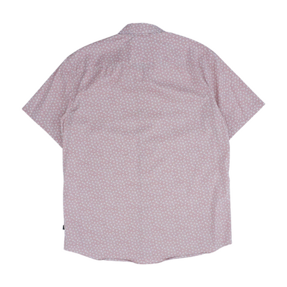 Pink Floral Short Sleeve Button Down