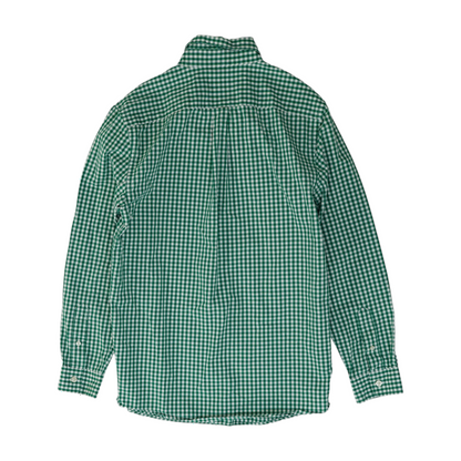 Green Check Long Sleeve Button Down