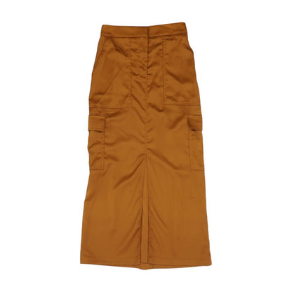 Tan Solid Cargo Pants