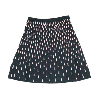 Black Print Mini Skirt