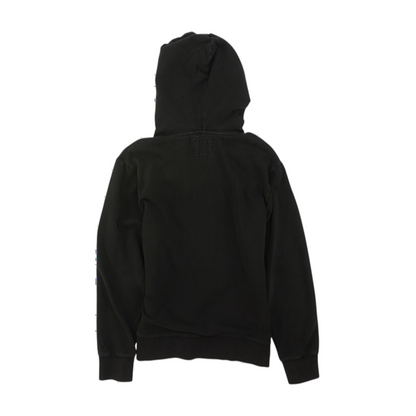 Black Solid Hoodie Pullover