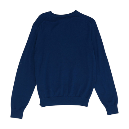 Navy Solid Pullover Sweater