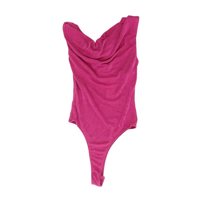 Magenta Solid Bodysuit Knit Top