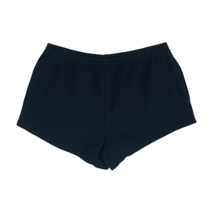 Black Solid Knit Shorts