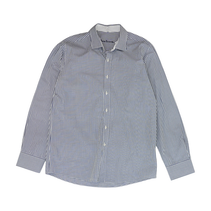 White Plus Check Button Down