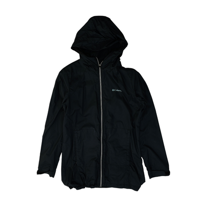 Black Solid Rain Jacket