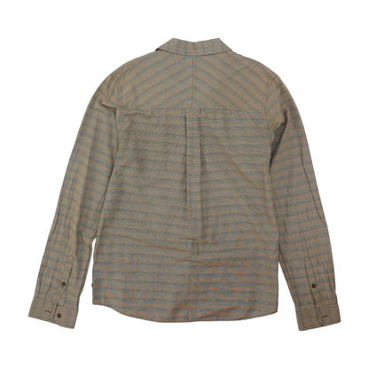 Gray Striped Long Sleeve Button Down