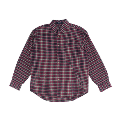 Red Plaid Flannel Button Down