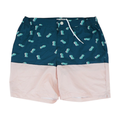Teal Color Block Swim Bottom