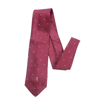 Vintage Red Print Neck Tie