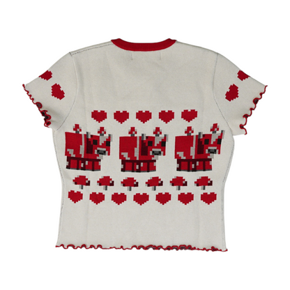 Ivory Graphic Pullover Sweater