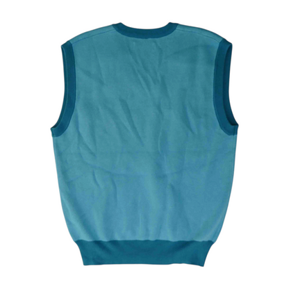 Blue Solid Pullover Sweater