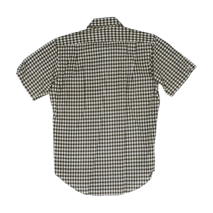 Brown Check Short Sleeve Button Down