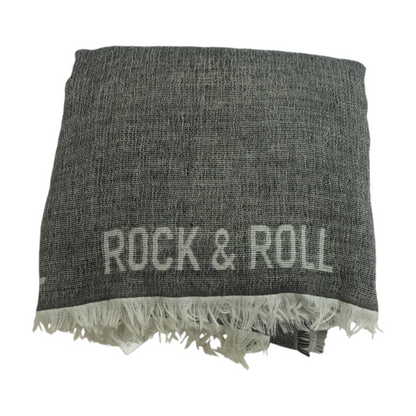Gray Graphic Acrylic Scarf