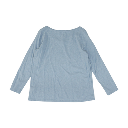 Blue Solid Pajama Top