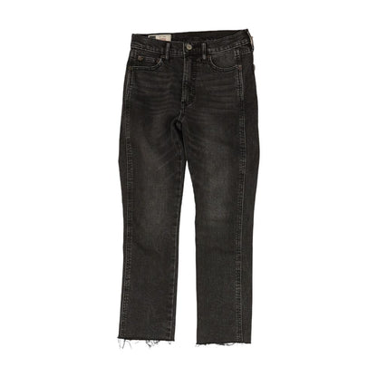 Black Solid High Rise Jeans