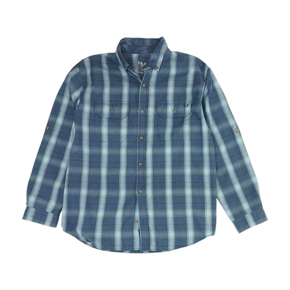 Blue Plaid Flannel Button Down