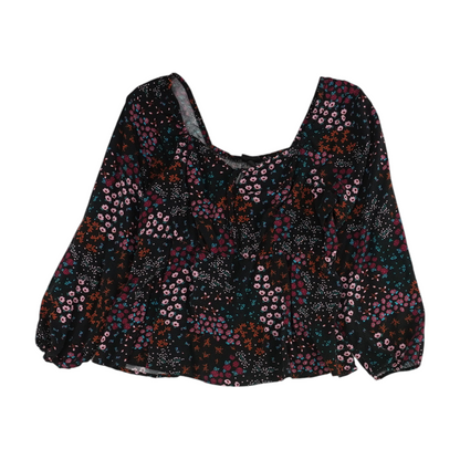 Black Floral Blouse