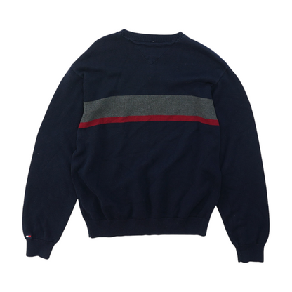 Navy Solid Pullover Sweater