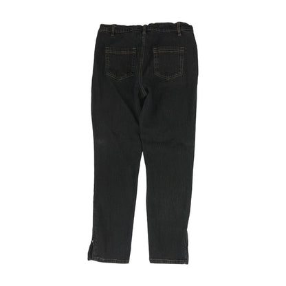 Black Solid High Rise Slim Leg Jeans