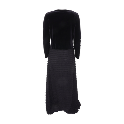 Vintage Velvet Tiered-Ruffle Dress