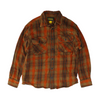 Orange Plaid Flannel Button Down
