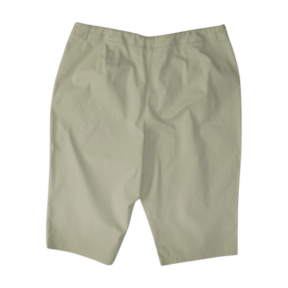 Khaki Solid Chino Capris