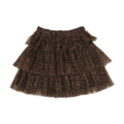 Brown Animal Print Skirt